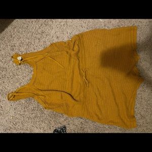Mustard Knit Romper